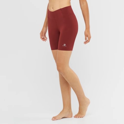 Calça Legging Salomon Cross Multi 7'' Curta Feminino Vermelhas | PT O38974